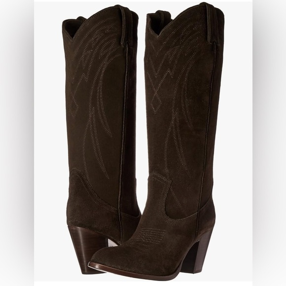 Frye Women’s Suede ‘Llana’ Pull on Boot in ‘Fatigue’ |Size 6.5| - Picture 1 of 13